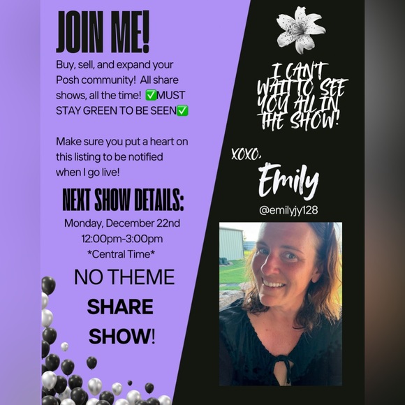 💜WEDNESDAY, 12/24, 5pm-8pm Eastern, I am going LIVE with a SHARE SHOW!💜 - Picture 2 of 13